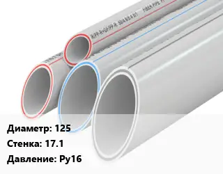 Труба полипропиленовая 125 s=17.1 Ру16